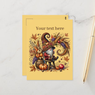 Postal Caer fiesta gnomo estacional