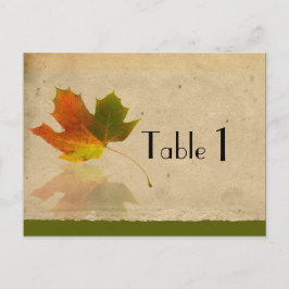 Postal Caer hoja de arce en papel falso número de tabla B