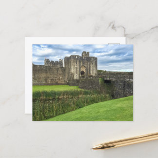Postal Caerphilly Castle in Wales