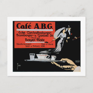 Postal Cafe ABG Vintage Coffee Shop Ad Art