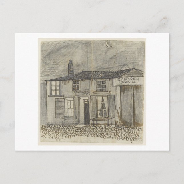 Postal Café Au Charbonnage, Vincent van Gogh (Anverso)