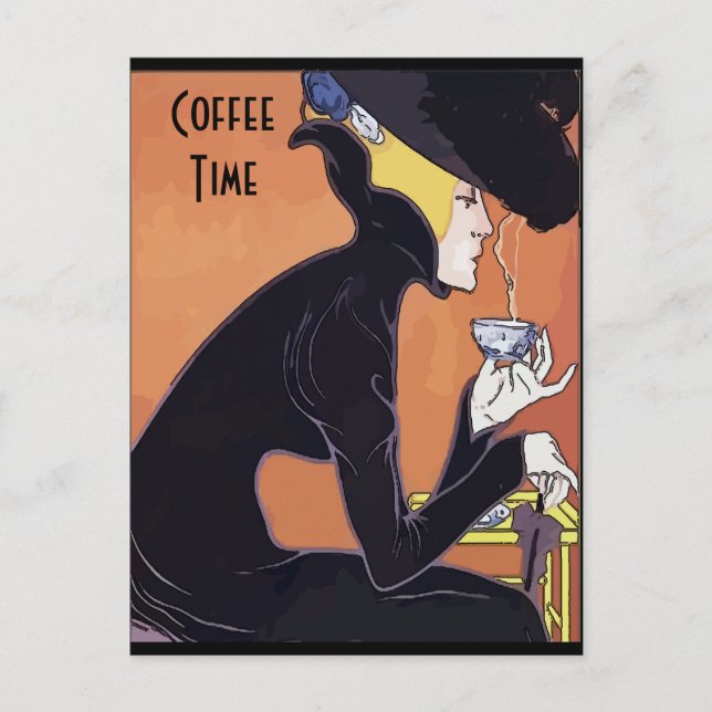 Postal Cafe Aulait, barrio francés (Anverso)