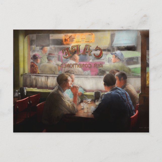 Postal Cafe - Bebidas frías con amigos 1941 (Anverso)