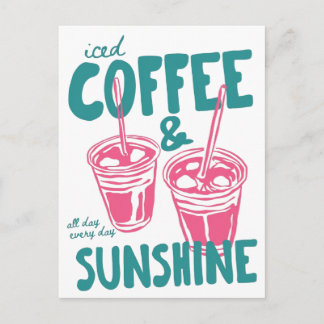 Postal Café con Hielo y Sol