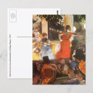 Postal Café Concert en Les Ambassadeurs de Edgar Degas