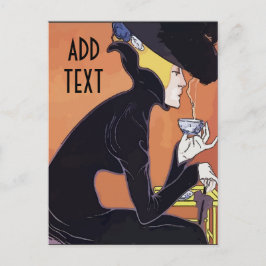 Postal Café de bebida, añadir texto de edición,