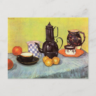 Postal Café de esmalte azul por Vincent van Gogh