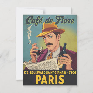Postal Café de Flore: Elegancia parisina