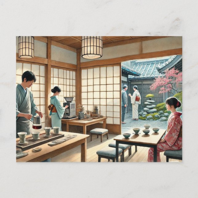 Postal Cafe de Kioto (Anverso)