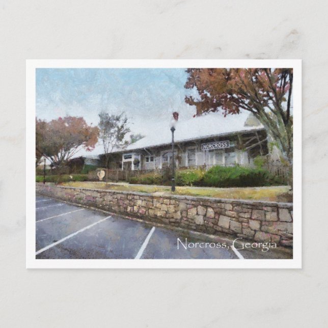 Postal Cafe de la histórica estación de Norcross (Anverso)