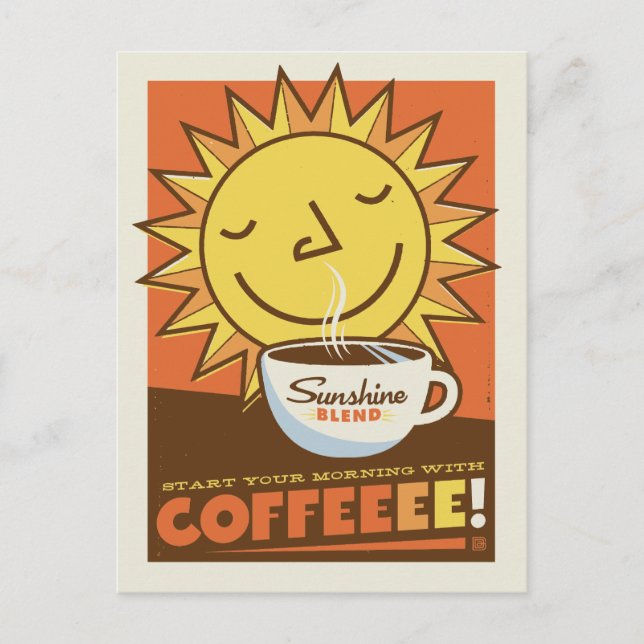 Postal Café de mezcla Sunshine (Anverso)