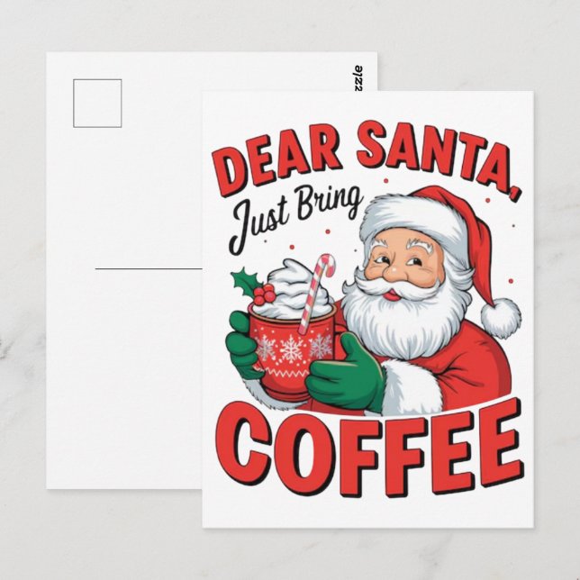 Postal Café de Navidad 2025: Saborea la Temporada (Anverso / Reverso)