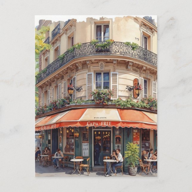Postal Café de París (Anverso)
