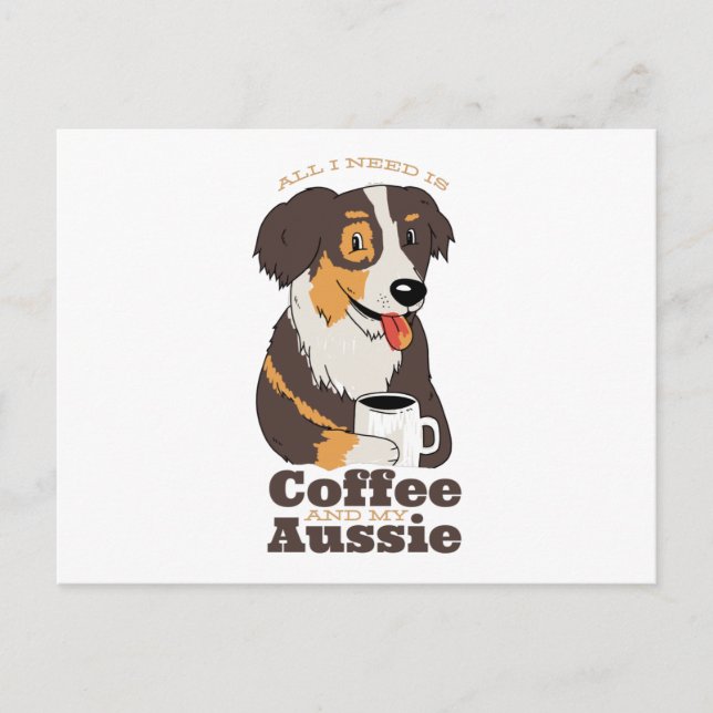 Postal Café de perro australiano (Anverso)