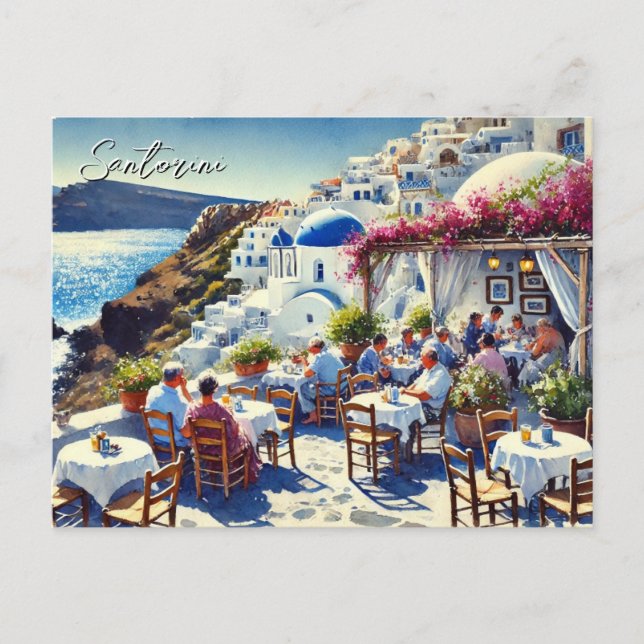 Postal Cafe de Santorini (Anverso)