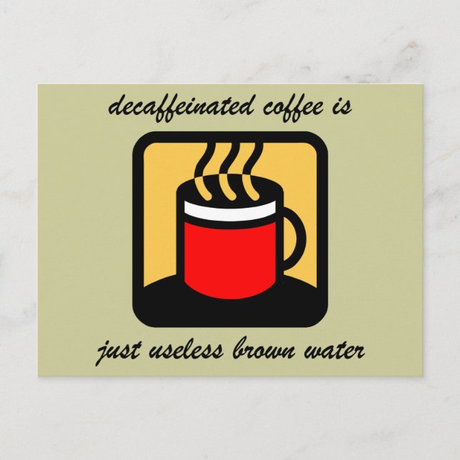 Postal Café divertido (Anverso)