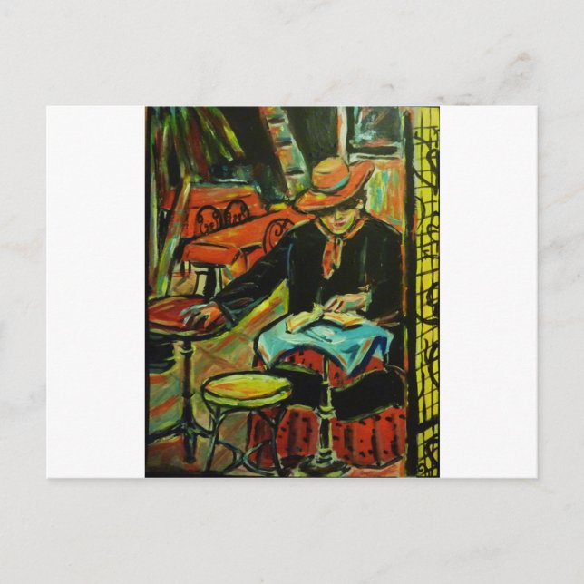 Postal Cafe en el sur de Francia (Anverso)