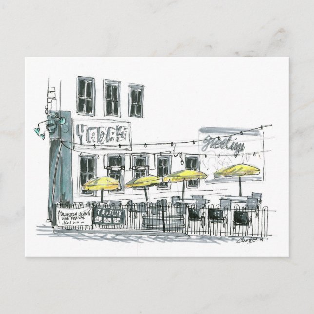 Postal Café en Galveston, TX (Anverso)