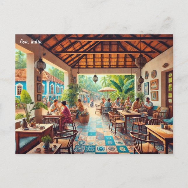 Postal Cafe en Goa India (Anverso)