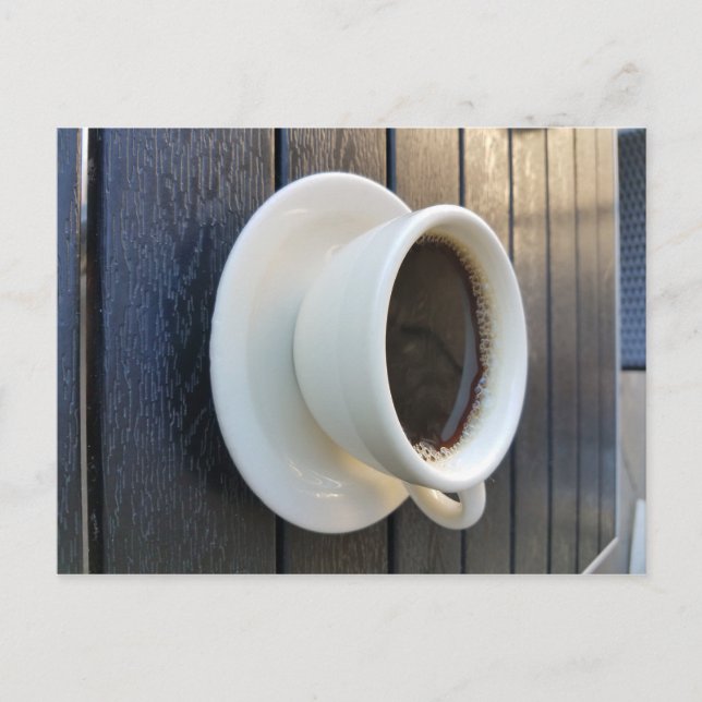 Postal Café en la taza blanca (Anverso)