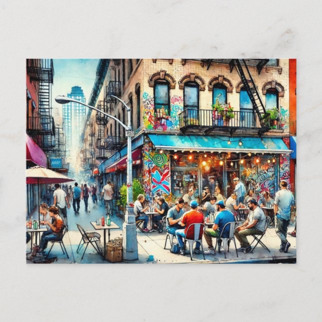 Postal Cafe en Nueva York Bronx (Anverso)