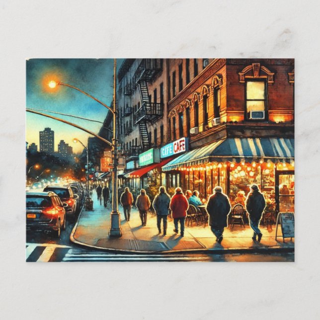 Postal Cafe en Nueva York Bronx (Anverso)