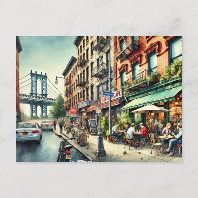 Postal Cafe en Nueva York Brooklyn (Anverso)