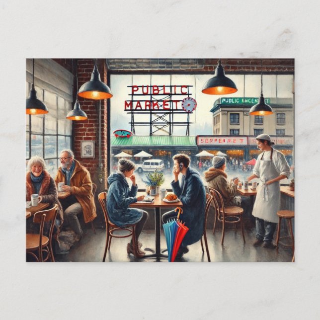 Postal Cafe en Rainy Seattle (Anverso)