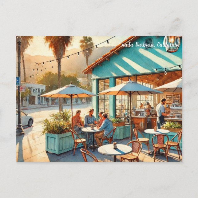 Postal Cafe en Santa Barbara California (Anverso)