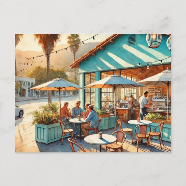 Postal Cafe en Santa Barbara California (Anverso)