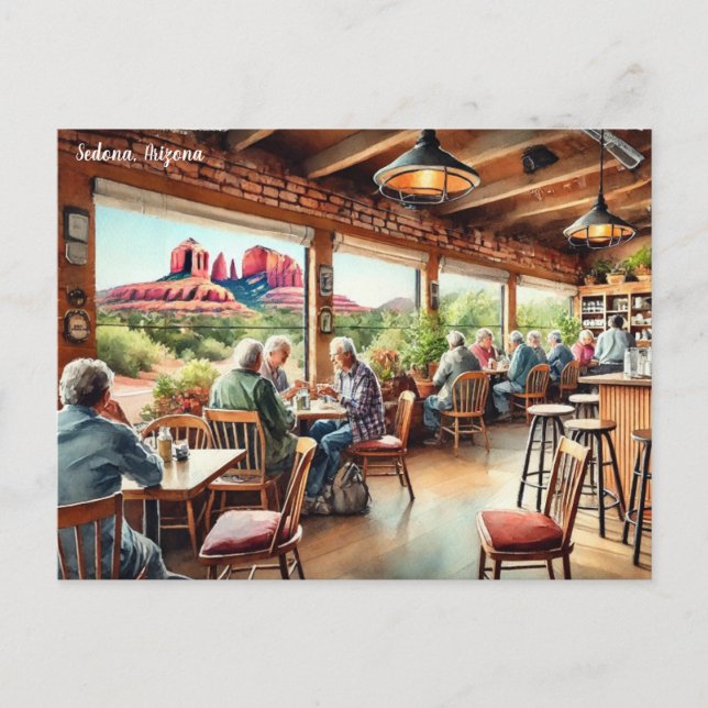 Postal Cafe en Sedona Arizona View (Anverso)