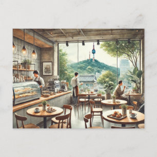 Postal Cafe en Seúl Corea Namsan Mug