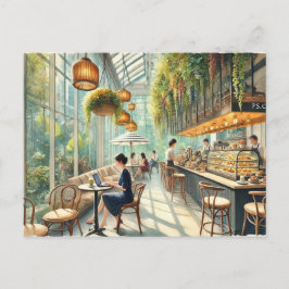 Postal Cafe en Singapore Watercolor Painting