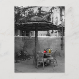 Postal Café exterior con salpicadura de color