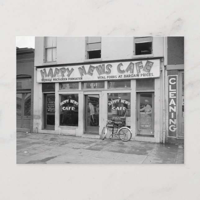 Postal Café Happy News, 1938 (Anverso)
