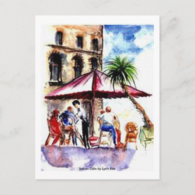 Postal - Café italiano (Anverso)