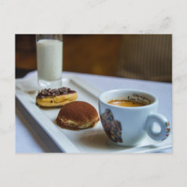 Postal Café Leche bollería Hot Cocoa Postcard