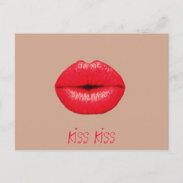 Postal Café Lips besar arte pop