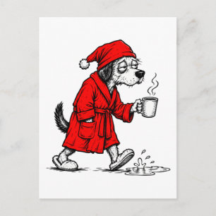 Postal Café Mañana Perro Dormido