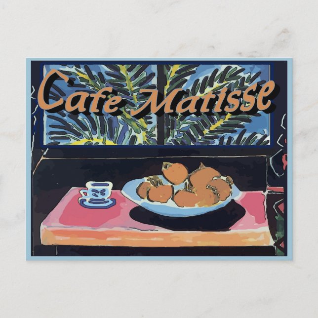 Postal Cafe Matisse, Poster de Naranjas (Anverso)