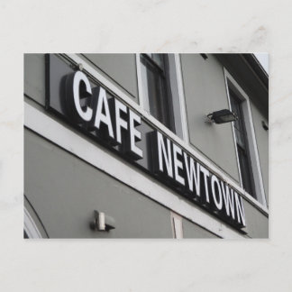 Postal Cafe Newtown Rótulo Postcard