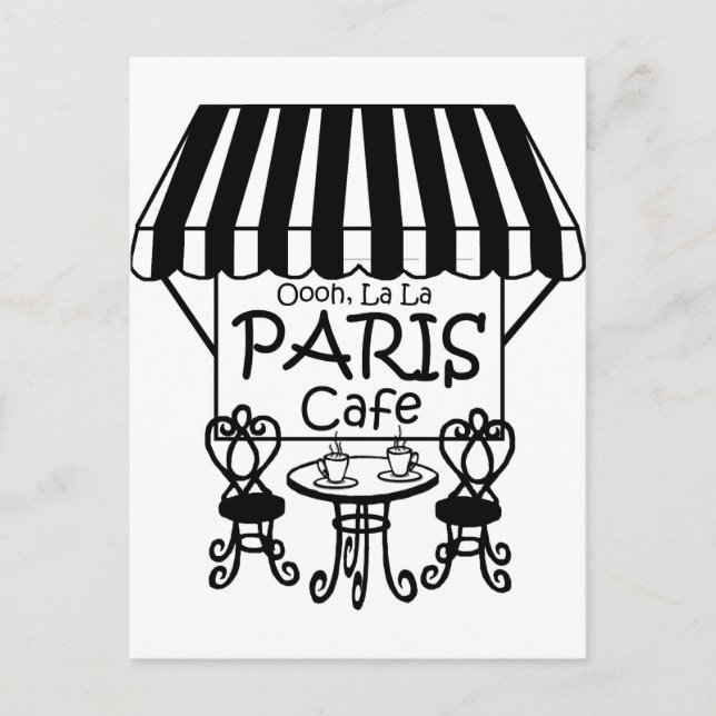 Postal Café Oooh La La Paris (Anverso)