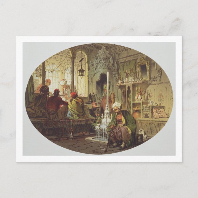 Postal Café otomano, 1862 (color litho) (Anverso)