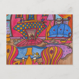 Postal Café Por El Fuego