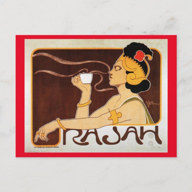 Postal Café, publicidad de época (Anverso)