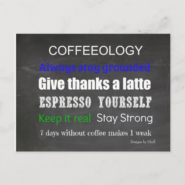 Postal Café Signo Cafeología (Anverso)
