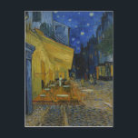 Postal Cafe Terrace de noche por Vincent van Gogh<br><div class="desc">Cafe Terrace de noche. Pintado en 1888 por Vincent van Gogh. Esta imagen es de dominio público.</div>