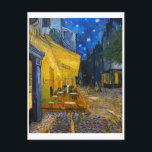 Postal Cafe Terrace de noche | Van Gogh |<br><div class="desc">Cafe Terrace at Night es un cuadro de 1888 de Vincent Van Gogh.</div>