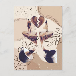 Postal Café, todo lo que necesitamos es café, hojas de ca