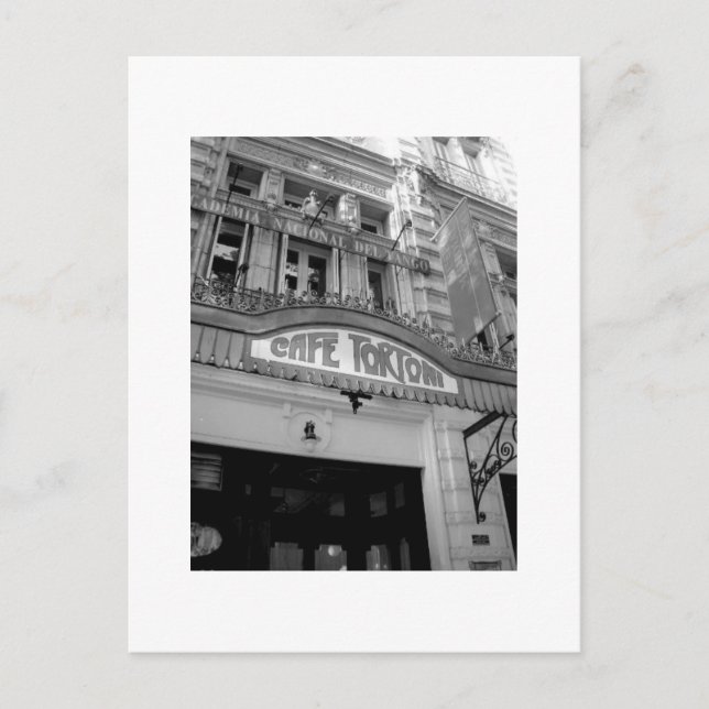 Postal Cafe Tortoni y Tango (Anverso)